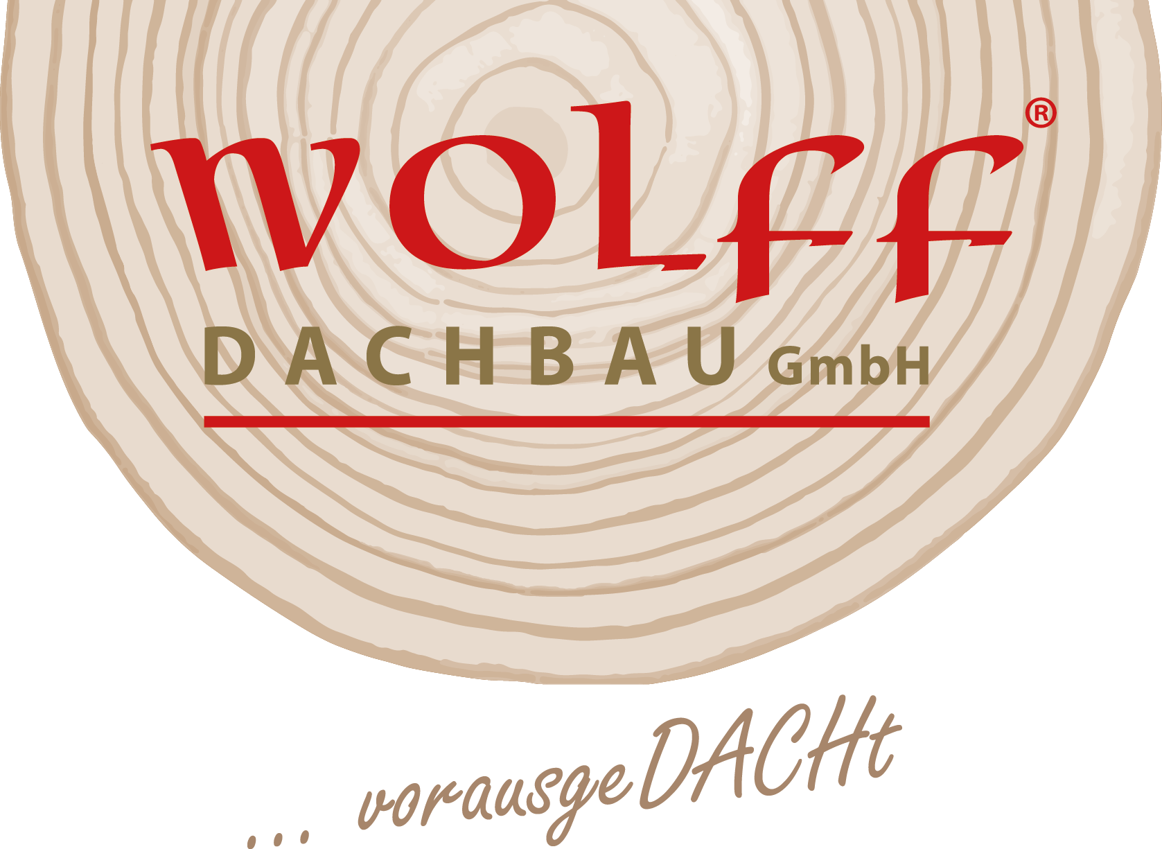 Wolf Dachbau Vektorgrafik WDG mit Slogan